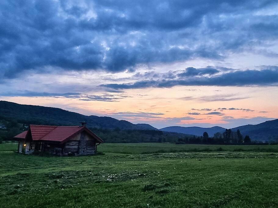 Polanka Beskid Niski Cute Cabin With Spectacular Views Hanczowa Εξωτερικό φωτογραφία